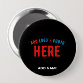 MODERNE, STYLISCH ZOLLBARE, SCHWARZE VERIFIZIERTE  BUTTON (Vorne & Hinten)