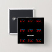 MODERNE, STYLISCH ZOLLBARE, SCHWARZE VERIFIZIERTE BUTTON (Vorne & Hinten)