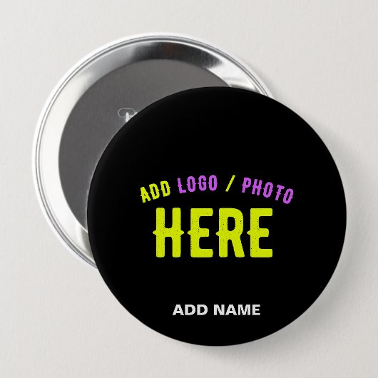 MODERNE, STYLISCH ZOLLBARE, SCHWARZE VERIFIZIERTE  BUTTON (Vorne & Hinten)