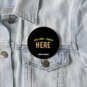 MODERNE, STYLISCH ZOLLBARE, SCHWARZE VERIFIZIERTE BUTTON (Beispiel)