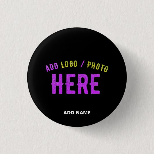 MODERNE, STYLISCH ZOLLBARE, SCHWARZE VERIFIZIERTE BUTTON (Vorderseite)