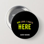 MODERNE, STYLISCH ZOLLBARE, SCHWARZE VERIFIZIERTE  BUTTON (Vorne & Hinten)