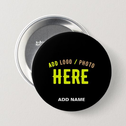 MODERNE, STYLISCH ZOLLBARE, SCHWARZE VERIFIZIERTE  BUTTON (Vorne & Hinten)