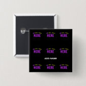 MODERNE, STYLISCH ZOLLBARE, SCHWARZE VERIFIZIERTE  BUTTON (Vorne & Hinten)