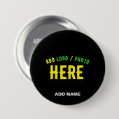 MODERNE, STYLISCH ZOLLBARE, SCHWARZE VERIFIZIERTE  BUTTON (Vorne & Hinten)
