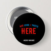 MODERNE, STYLISCH ZOLLBARE, SCHWARZE VERIFIZIERTE  BUTTON (Vorne & Hinten)