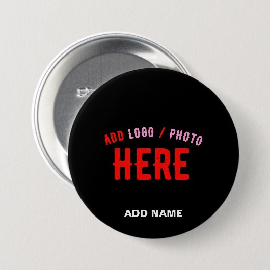 MODERNE, STYLISCH ZOLLBARE, SCHWARZE VERIFIZIERTE  BUTTON (Vorne & Hinten)