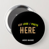 MODERNE, STYLISCH ZOLLBARE, SCHWARZE VERIFIZIERTE BUTTON (Vorne & Hinten)