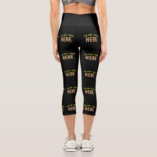 MODERNE, STYLISCH ZOLLBARE, SCHWARZE VERIFIZIERTE CAPRI LEGGINGS (Rückseite)