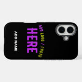 MODERNE, STYLISCH ZOLLBARE, SCHWARZE VERIFIZIERTE Case-Mate iPhone HÜLLE (Rückseite (Horizontal))