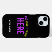 MODERNE, STYLISCH ZOLLBARE, SCHWARZE VERIFIZIERTE Case-Mate iPhone HÜLLE (Rückseite (Horizontal))