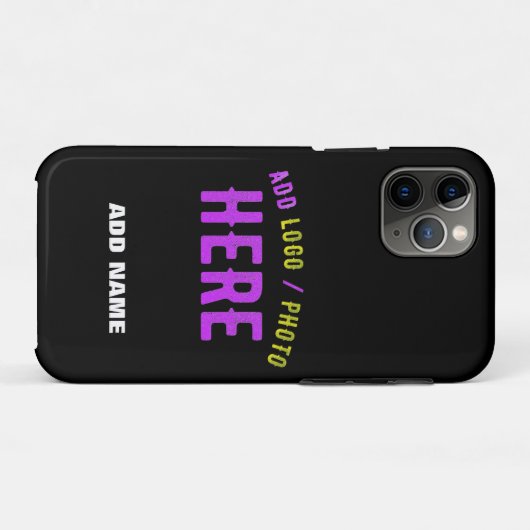 MODERNE, STYLISCH ZOLLBARE, SCHWARZE VERIFIZIERTE Case-Mate iPhone HÜLLE (Rückseite (Horizontal))