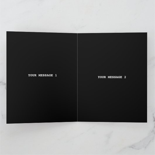 MODERNE, STYLISCH ZOLLBARE, SCHWARZE VERIFIZIERTE  DANKESKARTE (Innenseite)