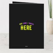 MODERNE, STYLISCH ZOLLBARE, SCHWARZE VERIFIZIERTE  DANKESKARTE (Rückseite)