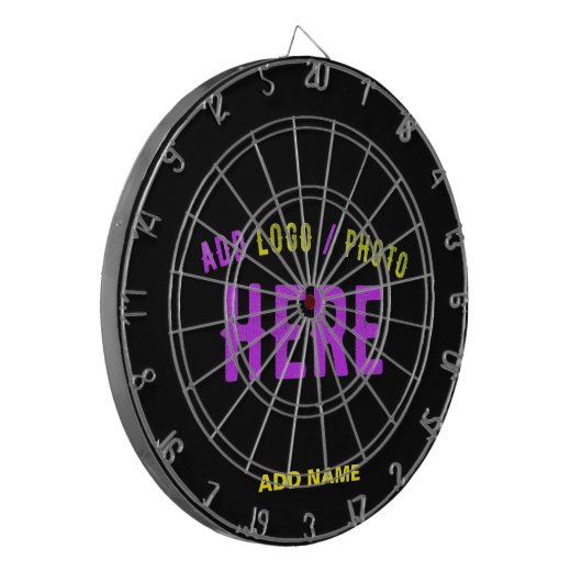 MODERNE, STYLISCH ZOLLBARE, SCHWARZE VERIFIZIERTE DARTSCHEIBE (Vorderseite Links)