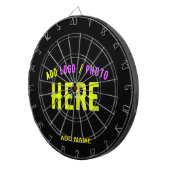 MODERNE, STYLISCH ZOLLBARE, SCHWARZE VERIFIZIERTE  DARTSCHEIBE (Vorderseite rechts)