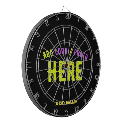 MODERNE, STYLISCH ZOLLBARE, SCHWARZE VERIFIZIERTE  DARTSCHEIBE (Vorderseite Links)