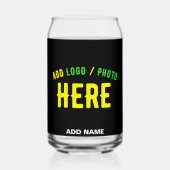 MODERNE, STYLISCH ZOLLBARE, SCHWARZE VERIFIZIERTE  DOSENGLAS (Vorderseite)