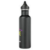 MODERNE, STYLISCH ZOLLBARE, SCHWARZE VERIFIZIERTE EDELSTAHLFLASCHE (Rechts)