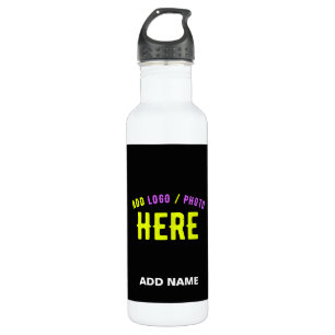 MODERNE, STYLISCH ZOLLBARE, SCHWARZE VERIFIZIERTE  EDELSTAHLFLASCHE