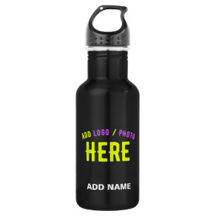 MODERNE, STYLISCH ZOLLBARE, SCHWARZE VERIFIZIERTE EDELSTAHLFLASCHE