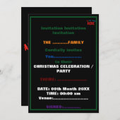 MODERNE, STYLISCH ZOLLBARE, SCHWARZE VERIFIZIERTE  EINLADUNG (Vorne/Hinten)