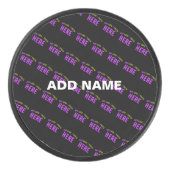 MODERNE, STYLISCH ZOLLBARE, SCHWARZE VERIFIZIERTE EISHOCKEY PUCK (Vorderseite)