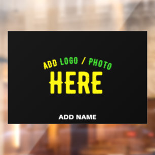 MODERNE, STYLISCH ZOLLBARE, SCHWARZE VERIFIZIERTE  FENSTERAUFKLEBER