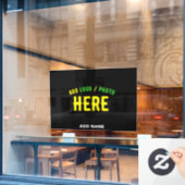 MODERNE, STYLISCH ZOLLBARE, SCHWARZE VERIFIZIERTE FENSTERAUFKLEBER (Café-Fenster)
