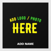 MODERNE, STYLISCH ZOLLBARE, SCHWARZE VERIFIZIERTE  FENSTERAUFKLEBER (Blatt)