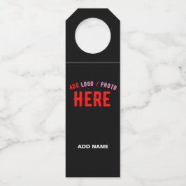 MODERNE, STYLISCH ZOLLBARE, SCHWARZE VERIFIZIERTE  FLASCHENANHÄNGER
