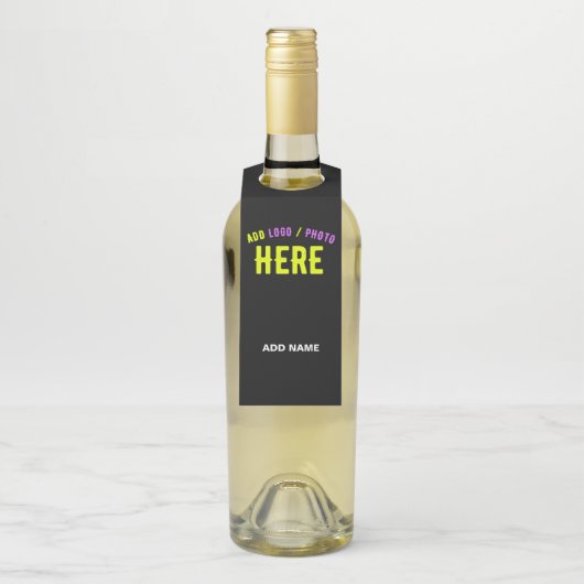 MODERNE, STYLISCH ZOLLBARE, SCHWARZE VERIFIZIERTE FLASCHENANHÄNGER (Auf Flasche)