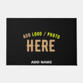 MODERNE, STYLISCH ZOLLBARE, SCHWARZE VERIFIZIERTE FUßMATTE (Vorderseite)