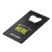 MODERNE, STYLISCH ZOLLBARE, SCHWARZE VERIFIZIERTE GELDBEUTEL FLASCHENÖFFNER (Vorderseite Schrägansicht)