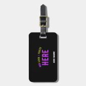 MODERNE, STYLISCH ZOLLBARE, SCHWARZE VERIFIZIERTE  GEPÄCKANHÄNGER (Vorderseite vertikal)