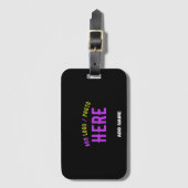 MODERNE, STYLISCH ZOLLBARE, SCHWARZE VERIFIZIERTE  GEPÄCKANHÄNGER (Vorderseite Vertikal)