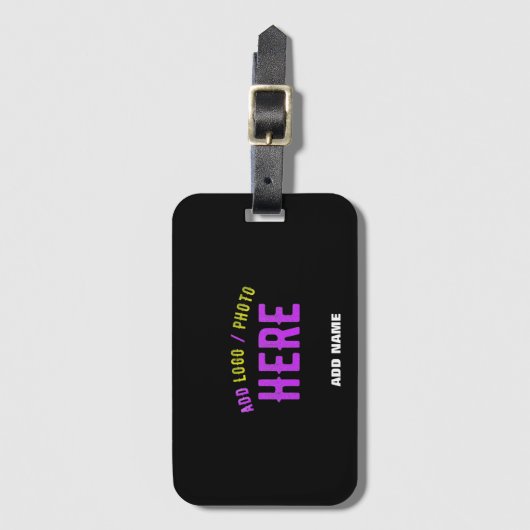 MODERNE, STYLISCH ZOLLBARE, SCHWARZE VERIFIZIERTE GEPÄCKANHÄNGER (Vorderseite Vertikal)