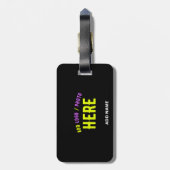 MODERNE, STYLISCH ZOLLBARE, SCHWARZE VERIFIZIERTE  GEPÄCKANHÄNGER (Rückseite vertikal)