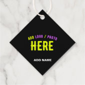 MODERNE, STYLISCH ZOLLBARE, SCHWARZE VERIFIZIERTE GESCHENKANHÄNGER (Rückseite)