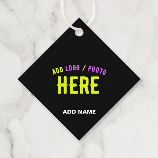 MODERNE, STYLISCH ZOLLBARE, SCHWARZE VERIFIZIERTE GESCHENKANHÄNGER (Vorderseite)