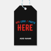 MODERNE, STYLISCH ZOLLBARE, SCHWARZE VERIFIZIERTE GESCHENKANHÄNGER (Rückseite)