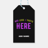 MODERNE, STYLISCH ZOLLBARE, SCHWARZE VERIFIZIERTE GESCHENKANHÄNGER (Rückseite)