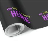 MODERNE, STYLISCH ZOLLBARE, SCHWARZE VERIFIZIERTE  GESCHENKPAPIER (Rolleneckpunkt)