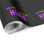 MODERNE, STYLISCH ZOLLBARE, SCHWARZE VERIFIZIERTE  GESCHENKPAPIER (Rolleneckpunkt)