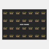 MODERNE, STYLISCH ZOLLBARE, SCHWARZE VERIFIZIERTE GESCHENKPAPIER SET (Vorderseite 2)