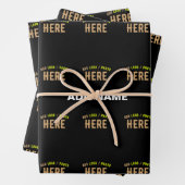 MODERNE, STYLISCH ZOLLBARE, SCHWARZE VERIFIZIERTE GESCHENKPAPIER SET (Beispiel)