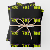 MODERNE, STYLISCH ZOLLBARE, SCHWARZE VERIFIZIERTE  GESCHENKPAPIER SET (Beispiel)