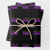 MODERNE, STYLISCH ZOLLBARE, SCHWARZE VERIFIZIERTE  GESCHENKPAPIER SET (Beispiel)