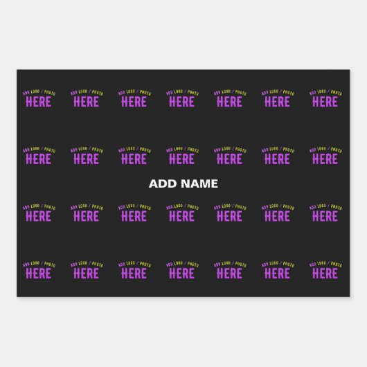 MODERNE, STYLISCH ZOLLBARE, SCHWARZE VERIFIZIERTE GESCHENKPAPIER SET (Vorderseite)