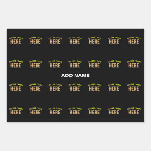 MODERNE, STYLISCH ZOLLBARE, SCHWARZE VERIFIZIERTE GESCHENKPAPIER SET